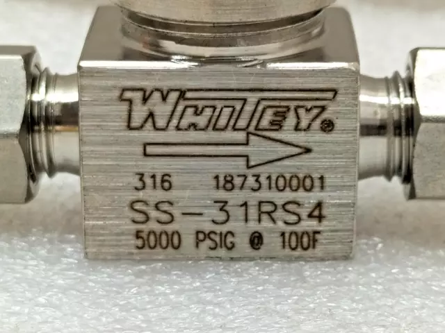 Whitey Ss-31Rs4 Acier Inoxydable Débit Moyen Haute Pression Valve De Mesure... 2