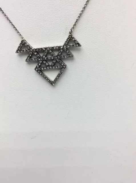 $68 House of Harlow Pave Tessellation pendant necklace HH 91 3