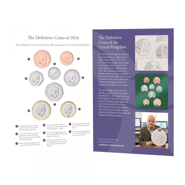 2024 Definitive 8 Coin Set Royal Mint Brilliant Uncirculated - x