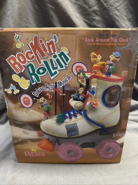 ENESCO ROCKIN' ROLLIN Deluxe Action Musical - 94 Vtg “Rock