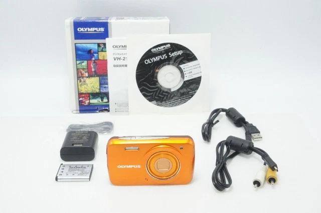 OLYMPUS VH-210 COMPACT Digital Camera Orange Excellent Condition