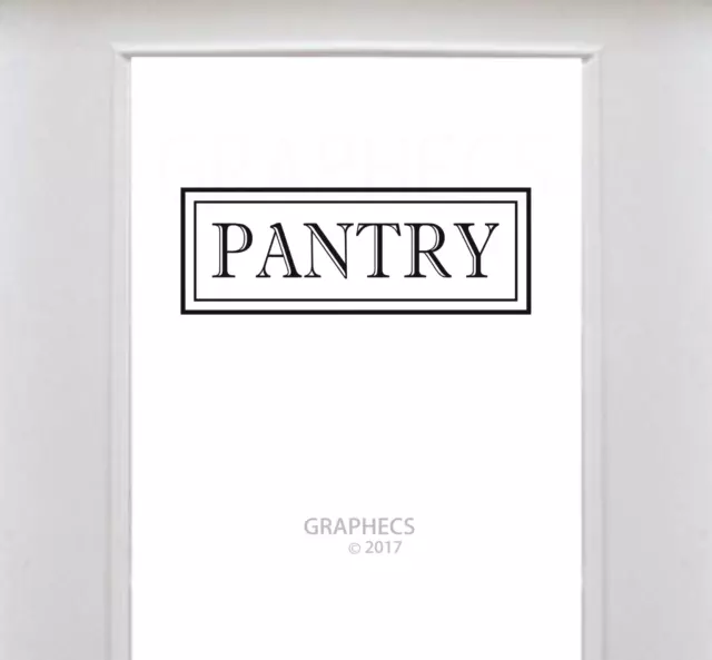 Pantry Vinyl Decal Kitchen Door Frame Sticker Glass Door Luxurious Border Decor