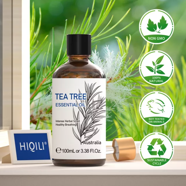 Tea Tree Essential Oil 100% Pure Natural Diffuser Humidifier Therapeutic Hair