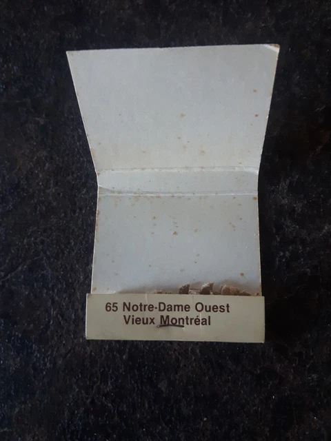 Le Doyen Restaurant Vieux Montreal Quebec Matchbook Cover 3