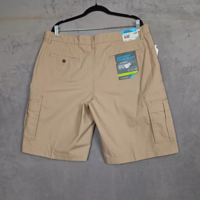 Savane Eco Start Cargo Shorts mens 38 Khaki Beige Aluminum NWT