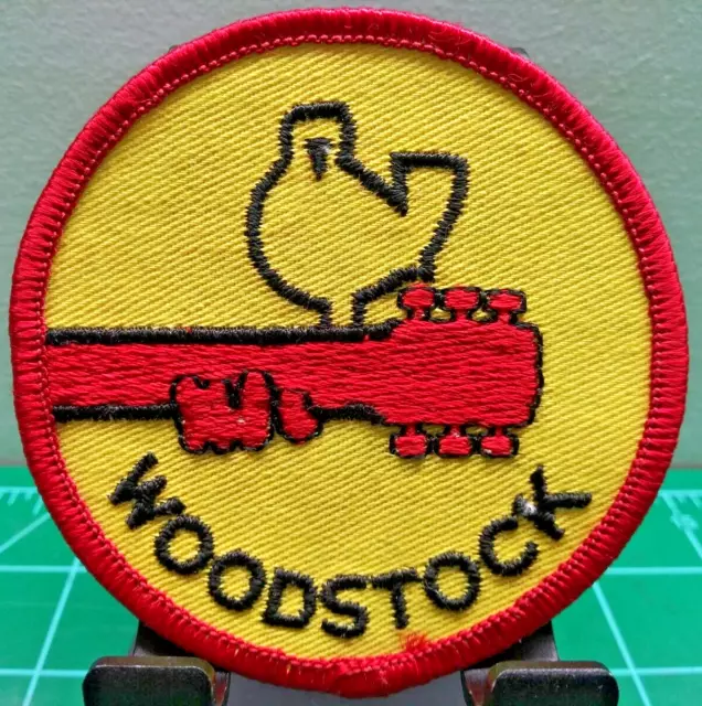 Vintage Woodstock Music Festival Patch w/ Original Dove Guitar Logo SewOn Unused