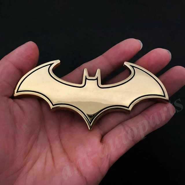 112mm Yellow Batman Logo Emblem Car Dark Knight Bat Front Rear Trunk Lid Badge E - Foto 7