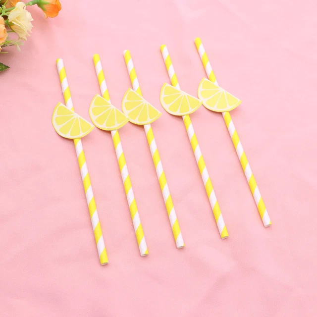 10 pcs Hawaiian Party Papier Pailles Décoratif Potable Pailles Luau Party Table