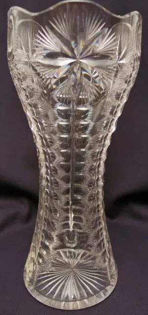 Beautiful American Brilliant Cut Glass Vase – Signed Libbey