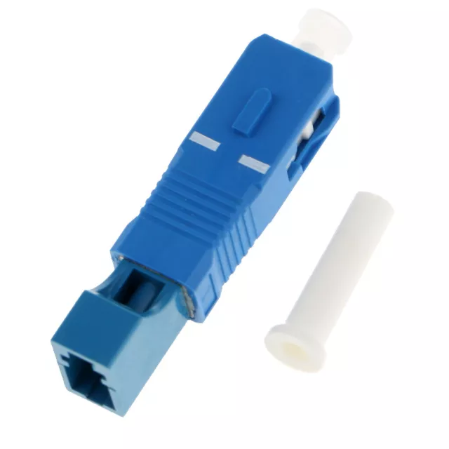 SC-Stecker auf LC-Buchse Adapter Glasfaseranschluss SM 9/125 Simplex, Blau