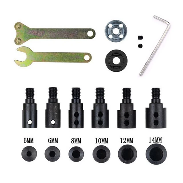 Jeu D'adaptateurs D'arbre Moteur Pour Outils - Compatible Axes 3.17, 4, 5, 6, 8 Mm Vers 6 Mm (M6) - 12