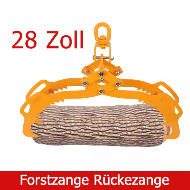 Forstzange Rückezange 1500kg 3-28Zoll Holzzange Hebezange Holzgreifer Packzange