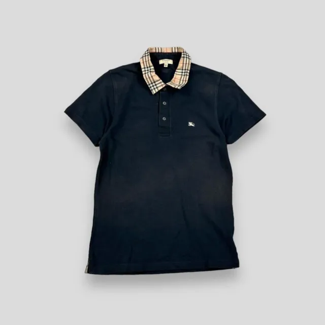 Burberry Nova Check Slim Fit Polo Shirt Black Medium