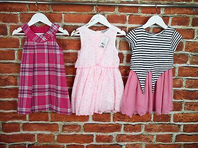 Girl Bundle Age 2-3 Years Next George Pinafore Dress Summer Sun Stripe Pink 98Cm