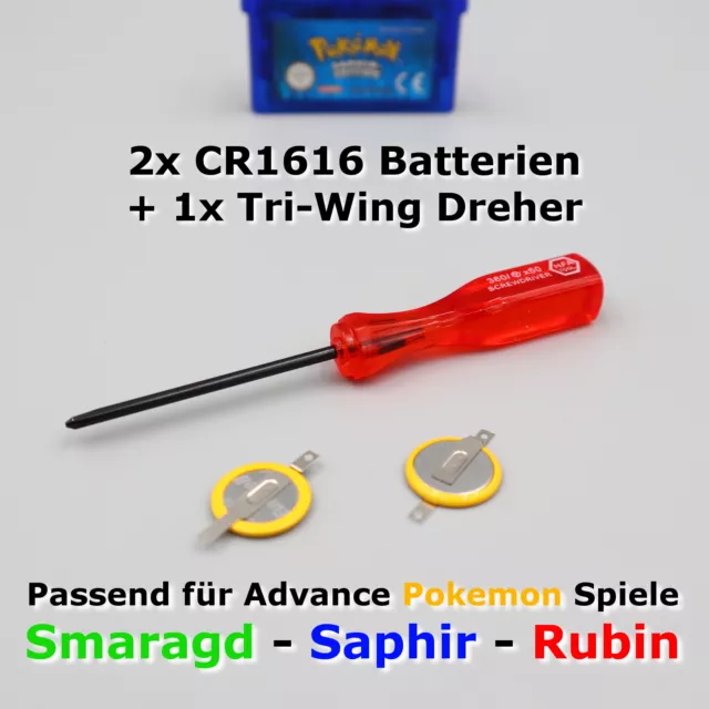 Ersatz Knopfzelle TriWing Speicher GameBoy Advance Pokemon Smaragd Saphir Rubin