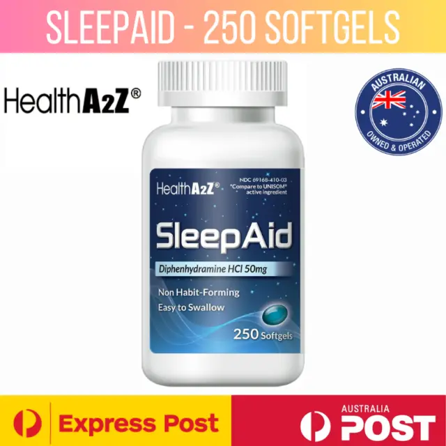 HealthA2Z Sleep Aid 50mg 250 Softgels Gels Health A2Z - MELB STOCK