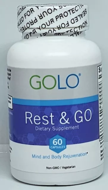 GOLO Rest & GO Dietary Supplement 60 Capsules New Factory Sealed Exp. 04/2025