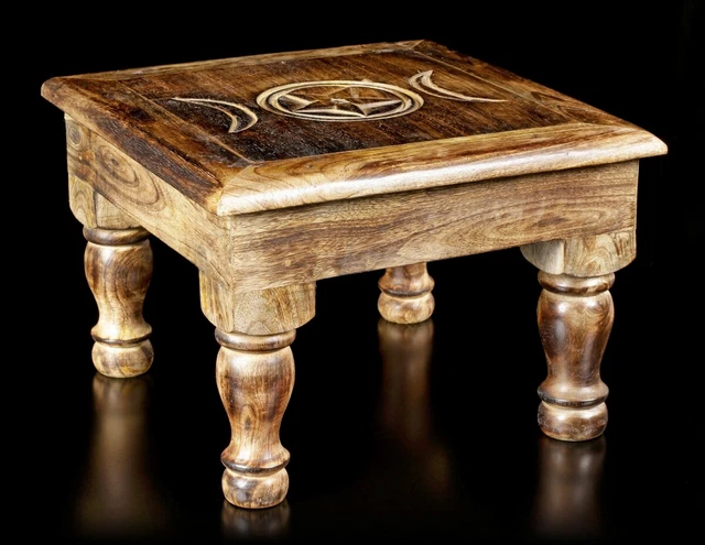 WICCA TABLE ALTAR Avec Triple Moon Fantasy Occulte Sorcière Pagan 30 ...