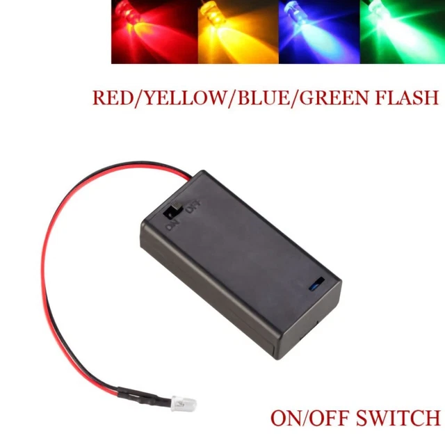 Colorido Flash LED Falso Seguridad Coche Alarma Motocicleta Interruptor Caja de Batería 12V