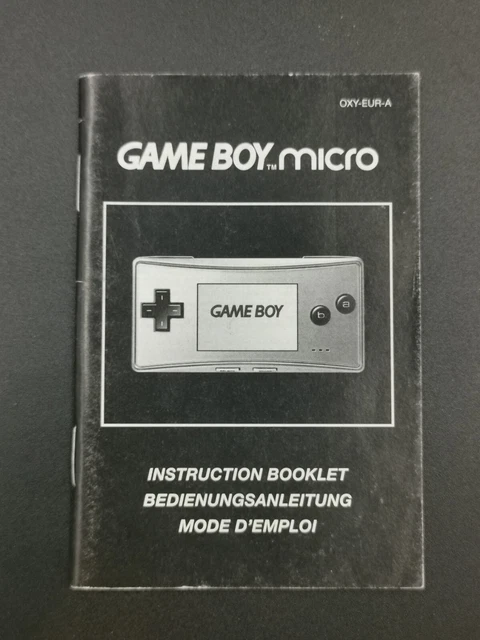 Manual Booklet System - u.S. Retail Nintendo Game Boy Micro