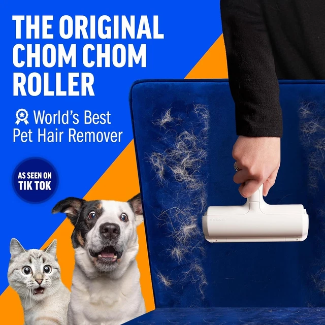 Chom Chom Roller Pet Hair Remover and Reusable Lint Roller  ChomChom Cat and Dog