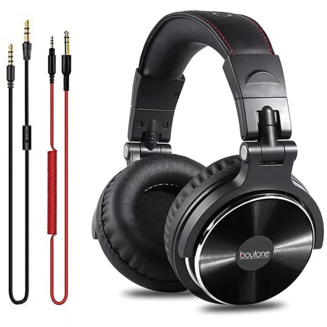 Boytone BT-10BK Wired Over Ear DJ Headphones, Studio Monitor , Stereo headphone