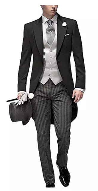 Men's Tailcoat Suit Dinner Prom Formal Tuxedo Groomsman Wedding Suits Tailored