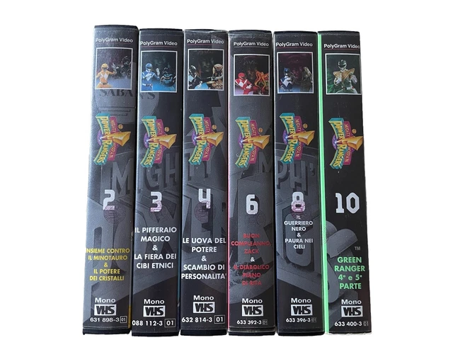 LOTTO VHS MIGHTY Morphin Power Rangers 2-3-4-6-8-10 Polygram Video Bim ...