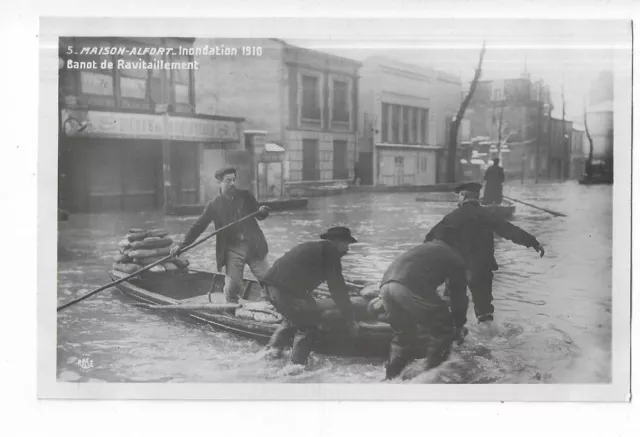 94 Maisons Alfort  Inondation 1910   Canot De Ravitaillement