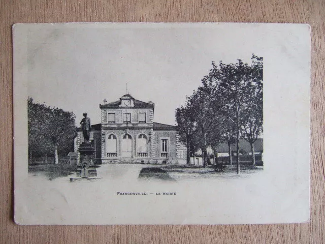 Cpa Franconville (95) La Mairie. Statue. Garden