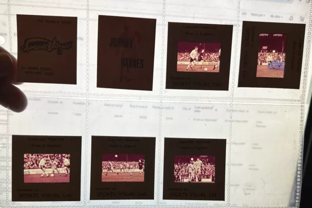 Rare Johnny Haynes Fulham Fc Lot Of 5 Photo Photographic Transparency Slides