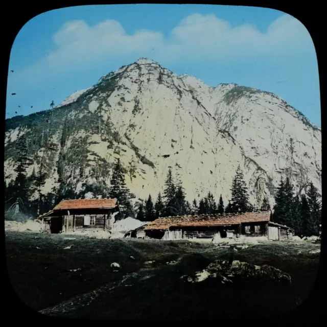 ANTIKE magische Laterne Rutsche HANDECK DAS CHALET C1890 FOTO SCHWEIZ