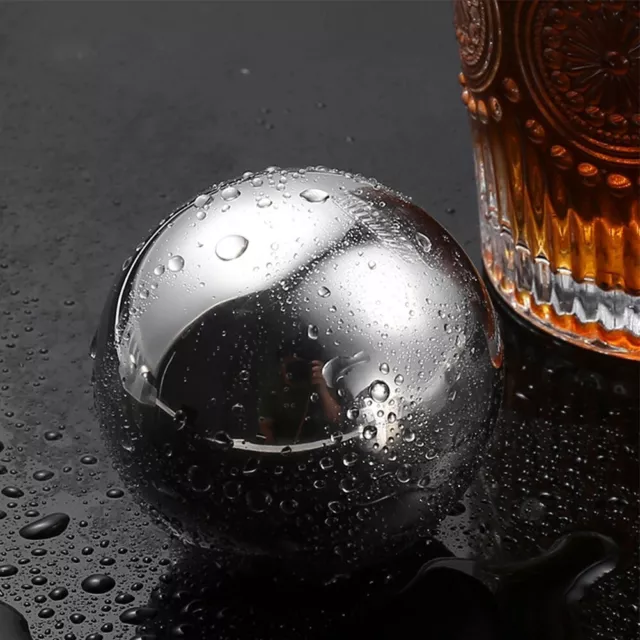Boules de glace en acier inoxydable pratiques et réutilisables pour boissons gl