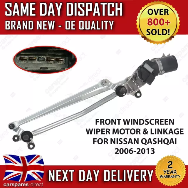 For Nissan Qashqai 2006-2013 Front Windscreen Wiper Motor & Linkage 28800-Jd000