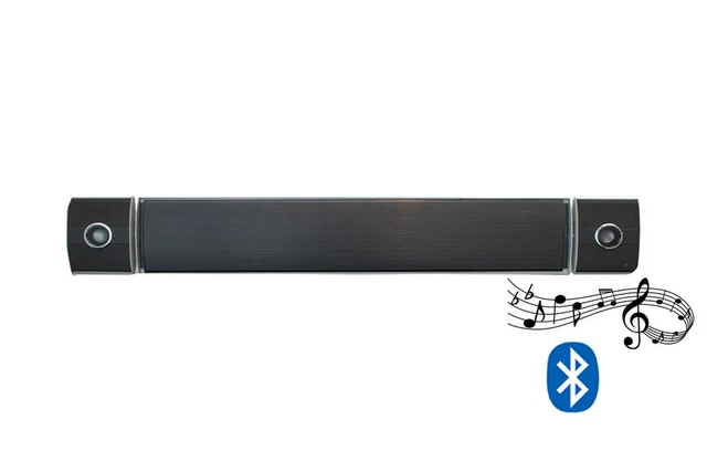 Bluetooth Dunkelstrahler 2400 W. Heizstrahler Wandheizstrahler Terrassenstrahler