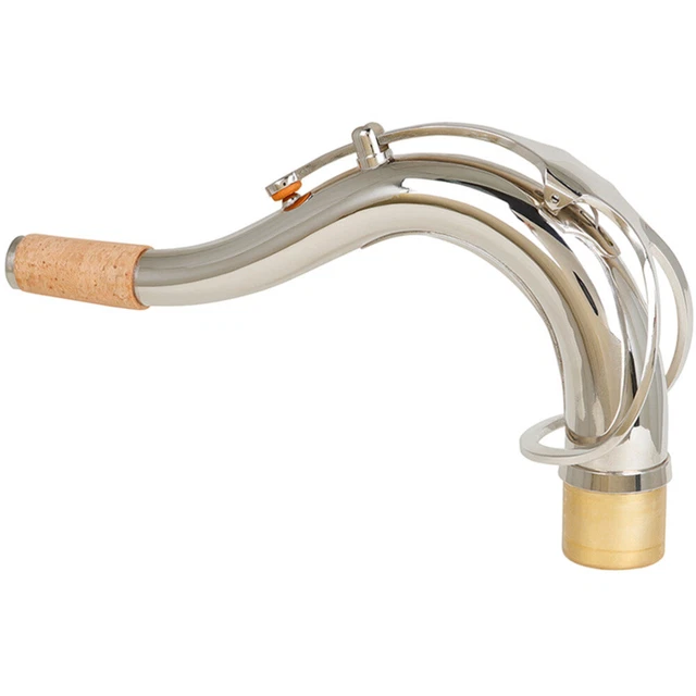 Manche Courbé Pour Saxophone Ténor 27,5 Mm – Laiton Nickelé Argenté, Son Plus Dense Et Timbre Pur, Confort Optimal