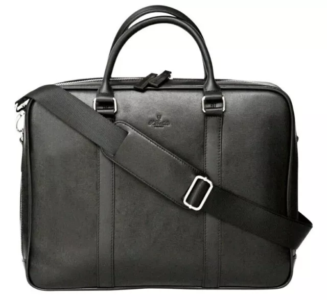 S Babila Saffiano Leather Laptop Briefcase Bag / Holdall Gym Business Travel Bag