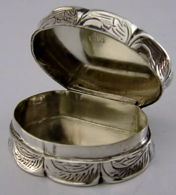 Bella Qualità Inglese Scatola Argento Sterling Massiccio 1969