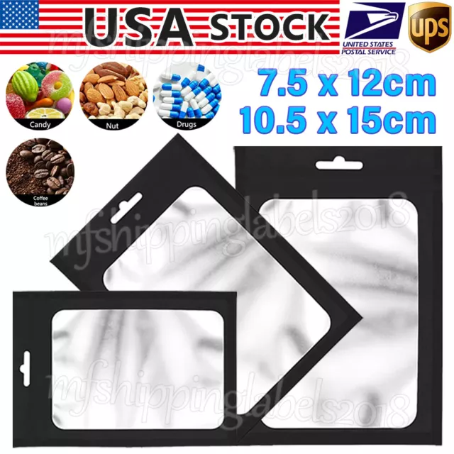 Smell Proof Mylar Bags Holographic Resealable Ziplock Foil Pouch Food Grade 4Mil