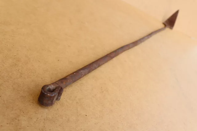 Antique Primitive Ottoman Hand Wrought Ash Shovel Fire Iron Fireplace Tool 19th