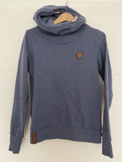 Naketano Damen Pullover Hoodie Sweatshirt In Blau Gr.L