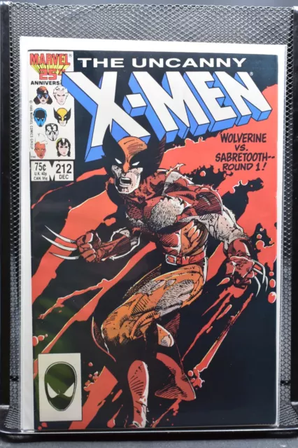 Uncanny X-Men #212 Direct Marvel 1986 Wolverine vs Sabretooth Magneto 7.5