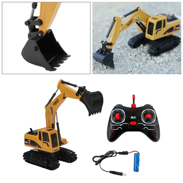 REMOTE CONTROL EXCAVATOR Tractor Bulldozer Crawler Truck Kids Toy