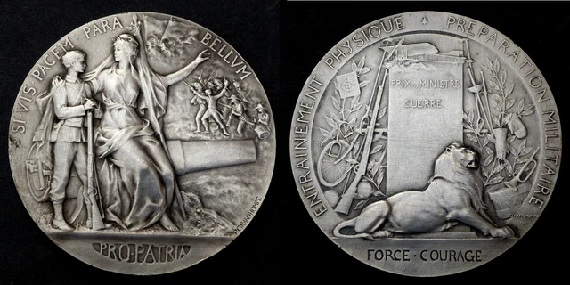 Médaille XIXe – Entraînement Physique Préparation Militaire Par GRANDHOMME (MED02845)
