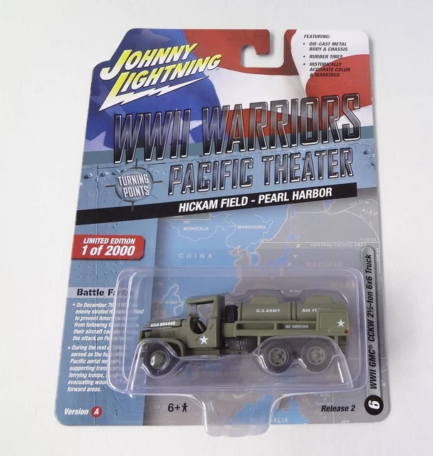 Johnny Lightning 1/87 Wwii Gmc Cckw 1/2-Ton Truck Hickam Field