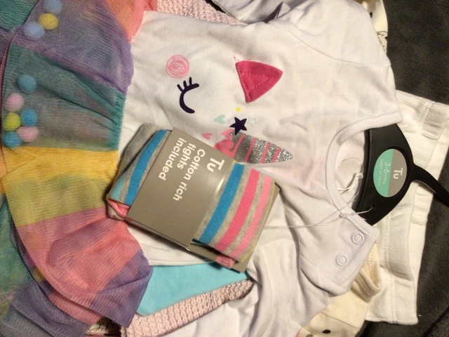 baby girl bundle 3-6 months mixed brands all new dress baby grow