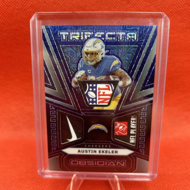 2023 PANINI OBSIDIAN Austin Ekeler triple patch 2/5 Trifecta SSP Nike