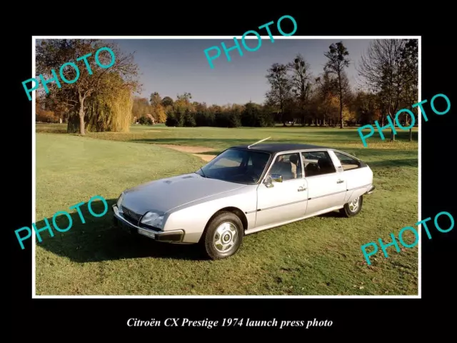 Old Large Historic Photo Of Citroen Cx Prestige 1974 Launch Press Photo 2