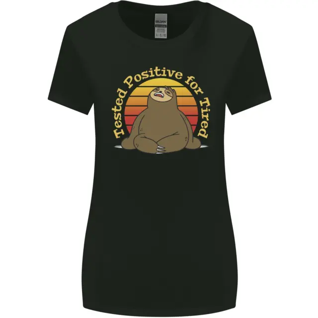 T-shirt Sloth Testata Positiva Per Tired Funny Lazy Taglio Più Largo