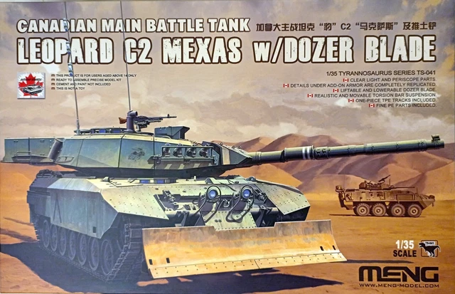 MENG TS-041 CANADIAN Main Battle Tank Leopard C2 MEXAS w/Dozer Blade 1: ...